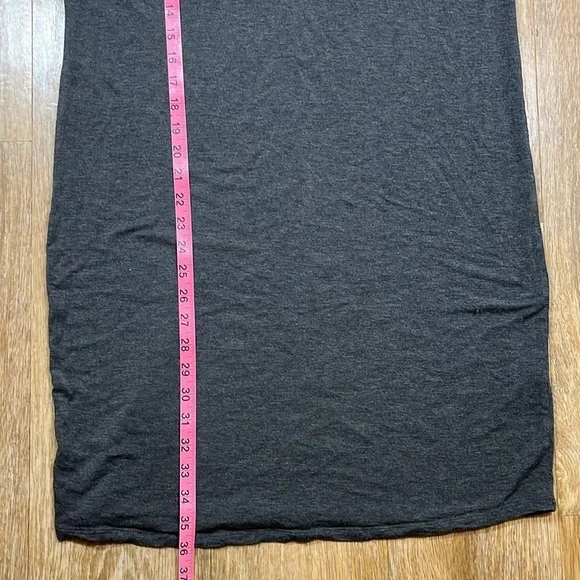 Eileen Fisher Fine Jersey Cap Sleeve Gray Grey Dress Women's Medium M T-Shirt - Picture 7 of 10
